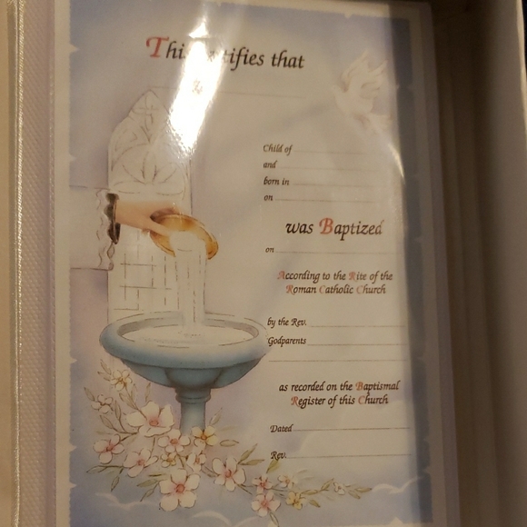 Pink and Cream embroidered Christening Booties Photo Album. - Picture 3 of 4